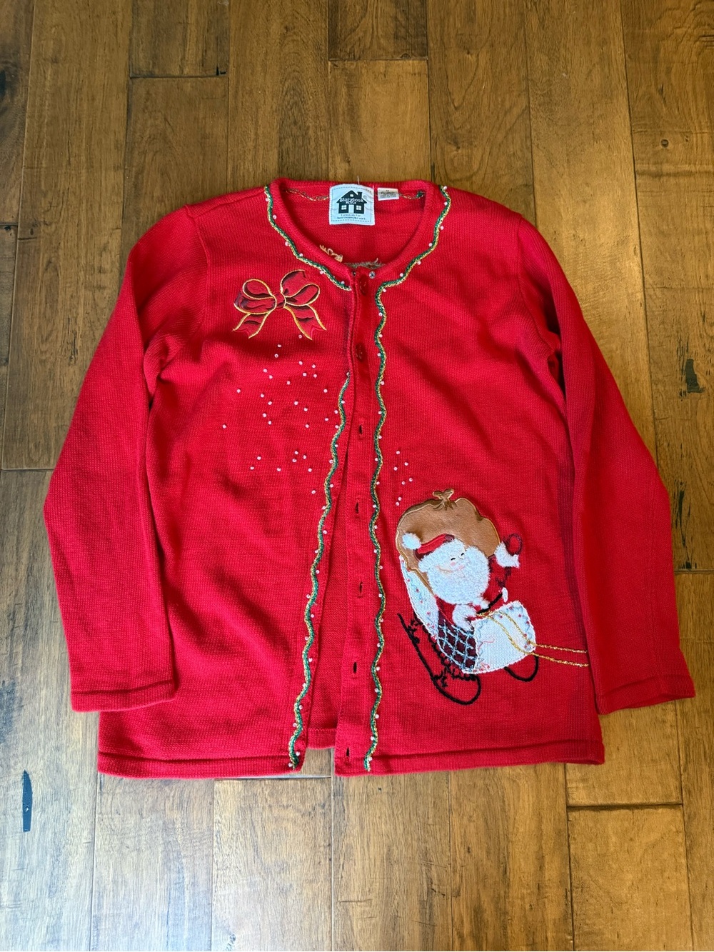 Vintage Christmas Santa Storybook Knits Sweater